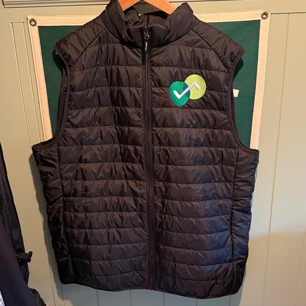 XL Black Quilted Puffer Vest